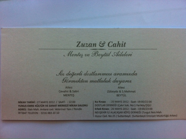 Mehmet Beytül abimizin oğlu evleniyor:)